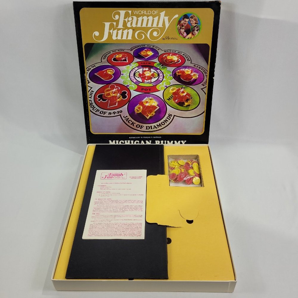 Michigan Rummy Family Fun 1971 Vintage 100% Complete Game by Hasbro
